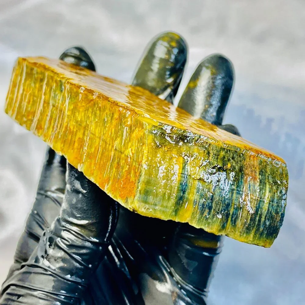 8.5 Oz. Rare Blue Tiger Hawk Eye Raw Rough Stone Crystal Natural Rock Madagascar - Picture 4 of 10